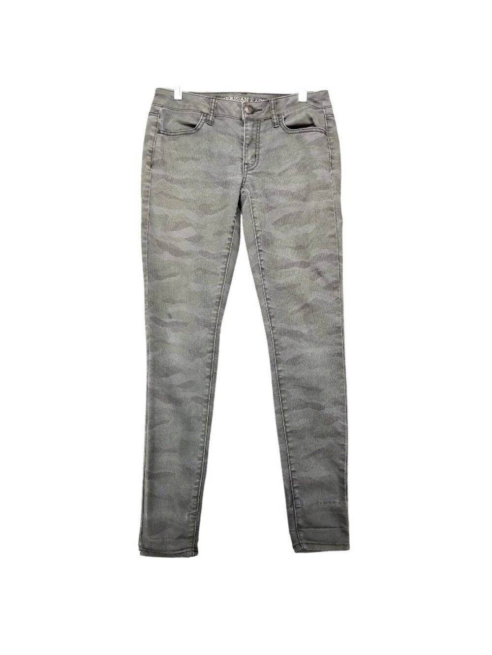 American Eagle Outfitters Jeans Womens 2 Green Camouflage Stretch Jegging *Read*